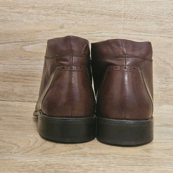 Fratelli Square Toe Chukka Dress Boots Shoes Brown Leather & Plaid Mens Size 12M